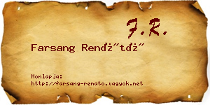 Farsang Renátó névjegykártya