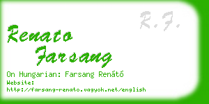 renato farsang business card