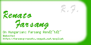 renato farsang business card